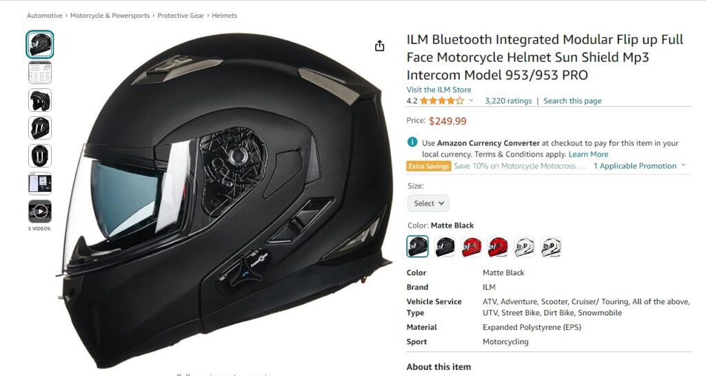 Best Motorcycle Helmet with Bluetooth Speakers 2024